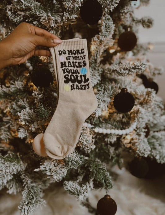 "Do More of What Makes you Happy" Socks